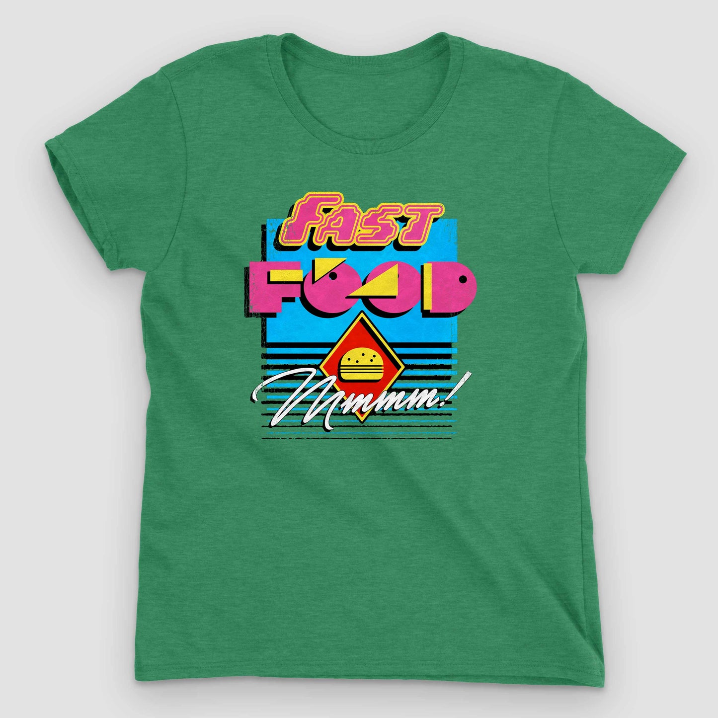Heather Green 90s Fast Food Women's Graphic T-Shirt by Snaxtime