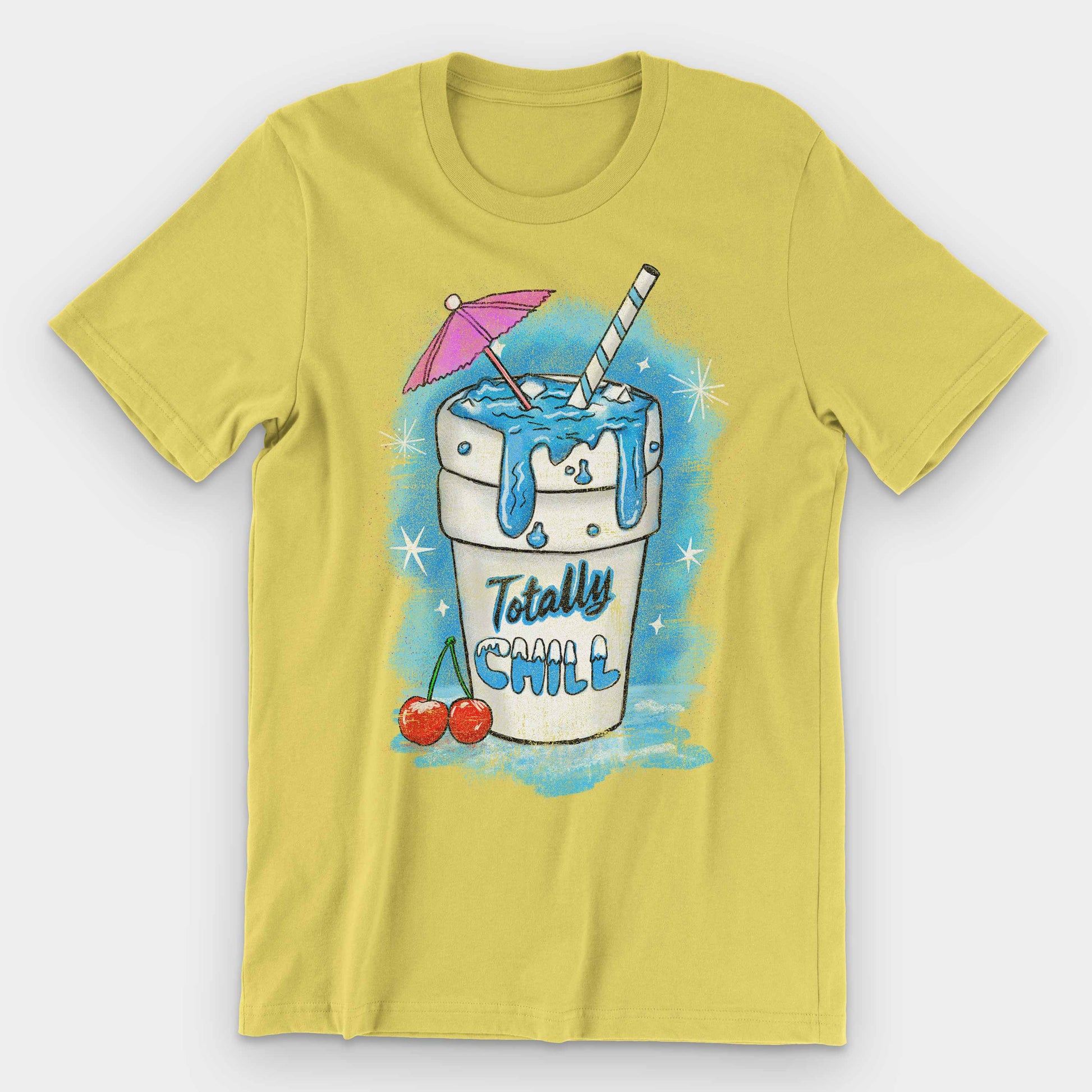 Yellow Totally Chill Graphic T-Shirt by Snaxtime