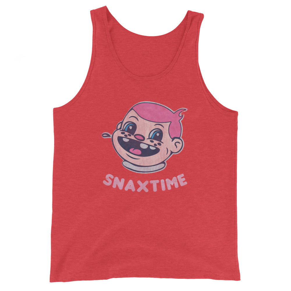 Red Triblend Snaxtime Original Unisex Premium Tri Blend Tank Top by Snaxtime