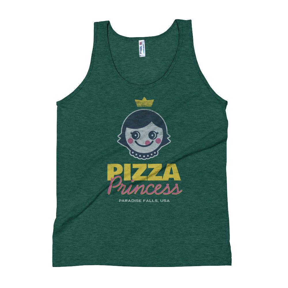 Tri-Evergreen Pizza Princess Unisex Premium Tri Blend Tank Top by Snaxtime