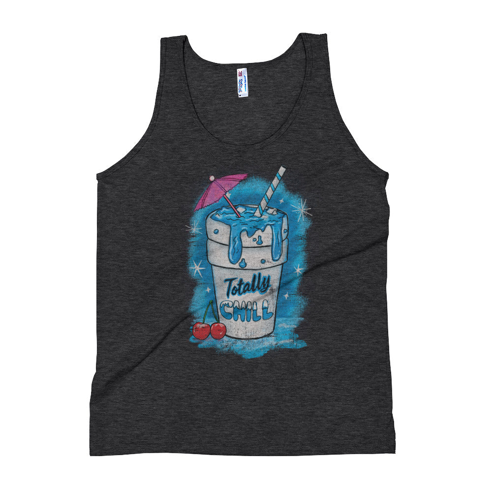 Tri-Black Totally Chill Unisex Premium Tri Blend Tank Top by Snaxtime