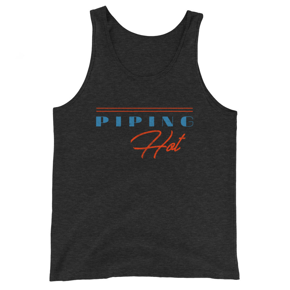 Charcoal-black Triblend Piping Hot Unisex Premium Tri Blend Tank Top by Snaxtime