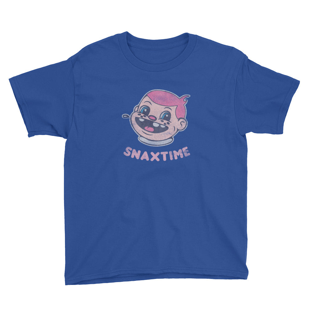 Royal Blue Snaxtime Original Youth Short Sleeve T-Shirt by Snaxtime