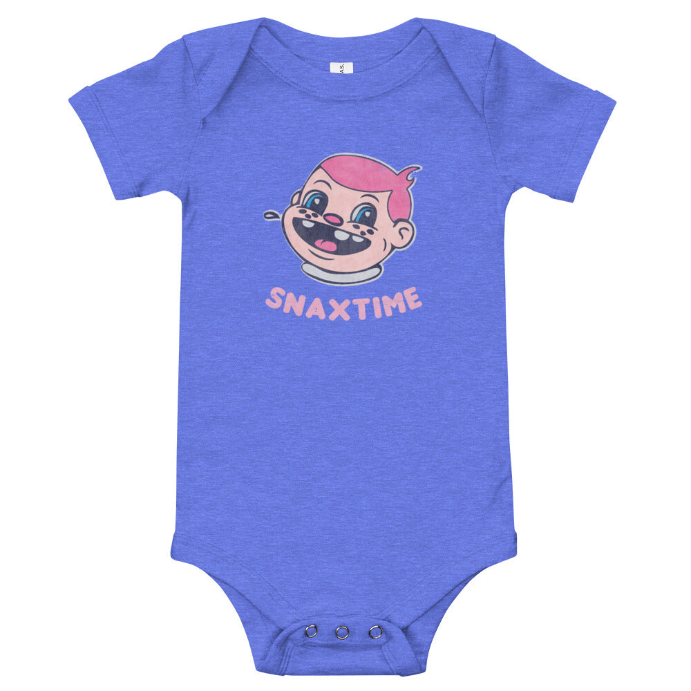 Heather Columbia Blue Snaxtime Original Baby One Piece Bodysuit by Snaxtime