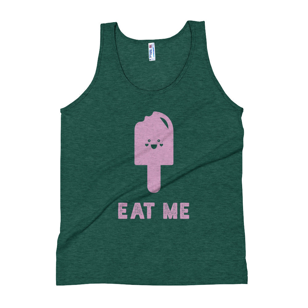 Tri-Evergreen Eat Me Unisex Premium Tri Blend Tank Top by Snaxtime