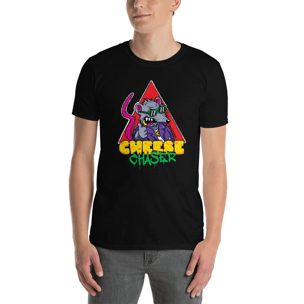  Cheese Chaser Cartoon Graphic T-Shirt by Snaxtime