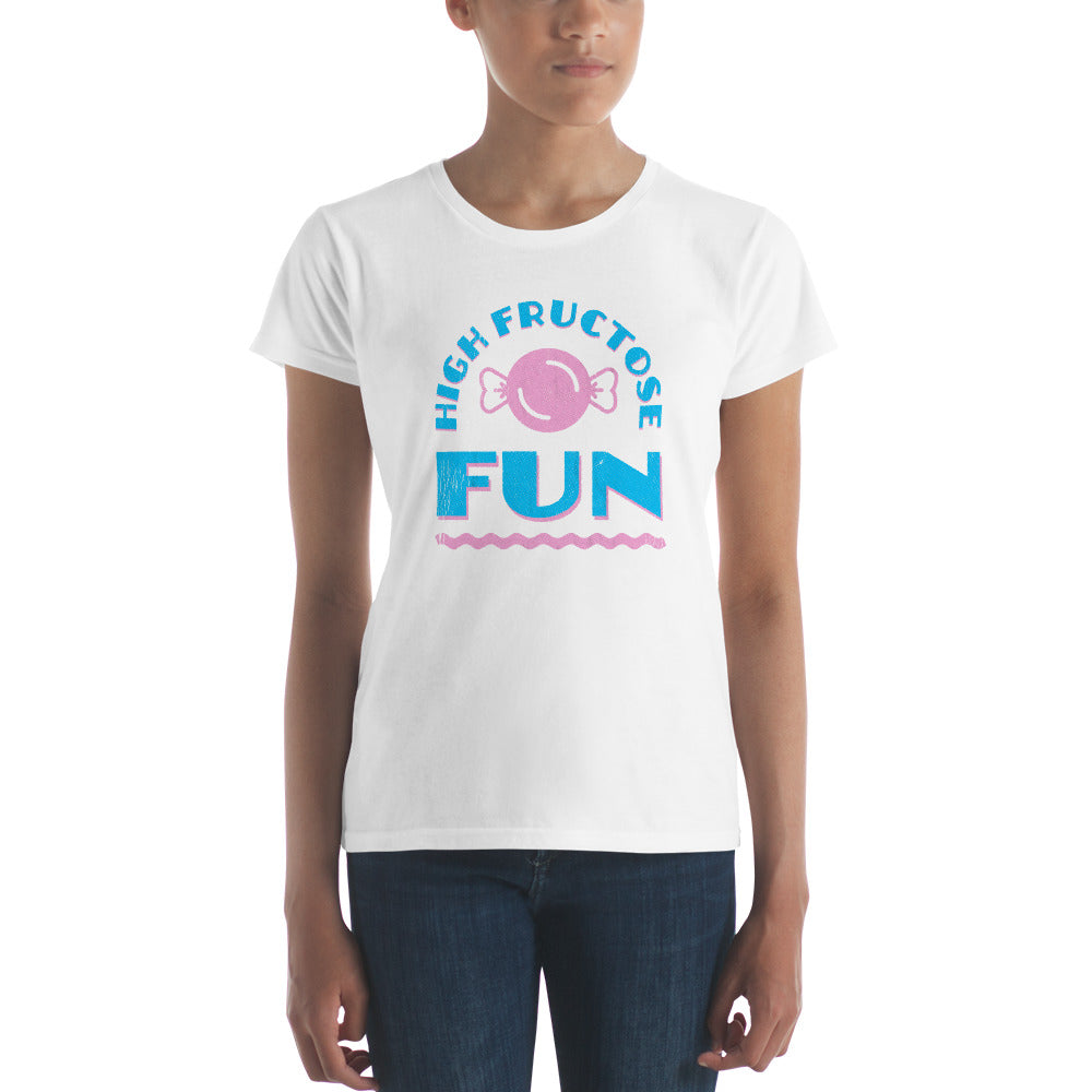 Heather Dark Grey High Fructose Fun Women's Graphic T-Shirt by Snaxtime