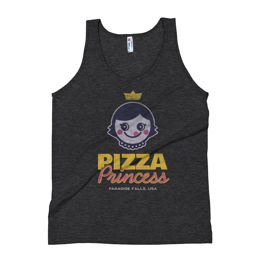 Tri-Black Pizza Princess Unisex Premium Tri Blend Tank Top by Snaxtime