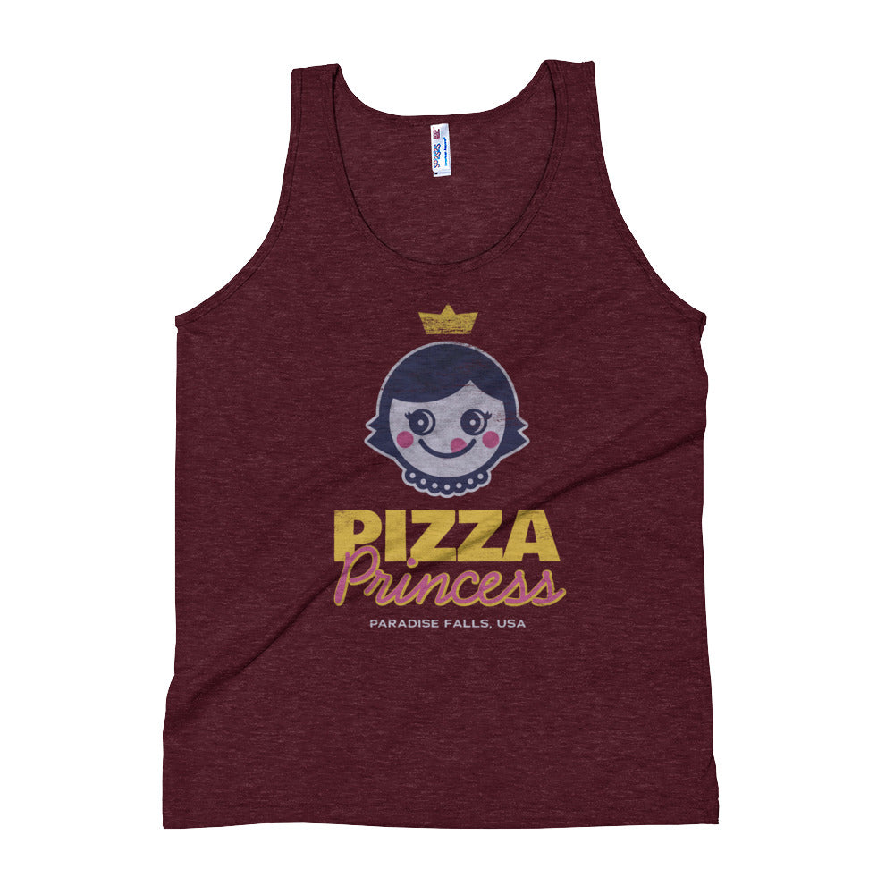 Tri-Cranberry Pizza Princess Unisex Premium Tri Blend Tank Top by Snaxtime