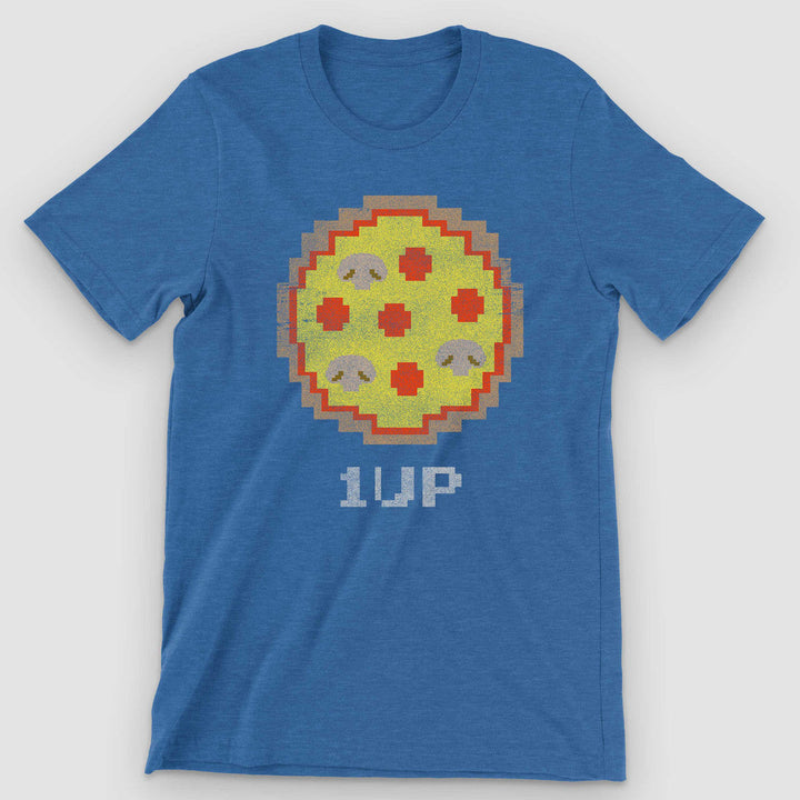 8-Bit Arcade Pizza 1UP Retro Video Game Graphic T-Shirt