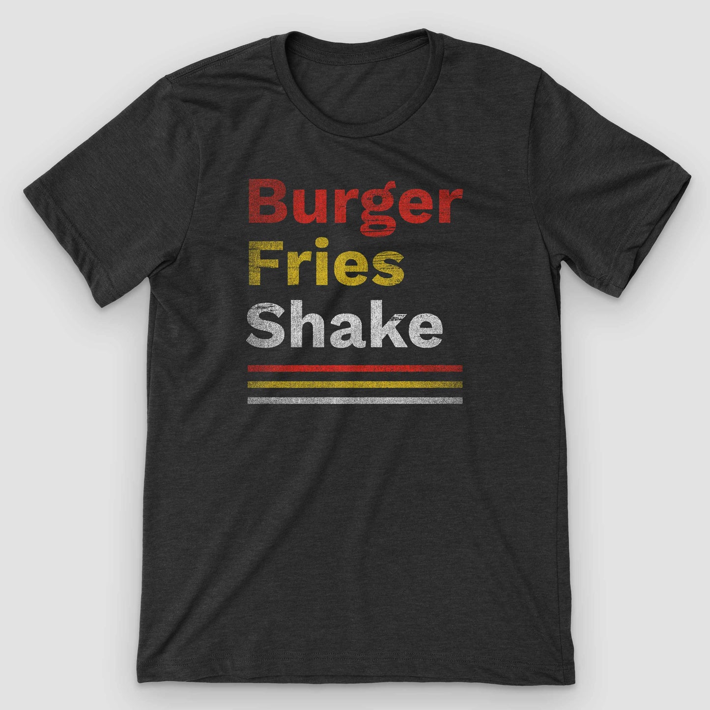  Retro Fast Food Burger Fries Shake T-Shirt by Snaxtime