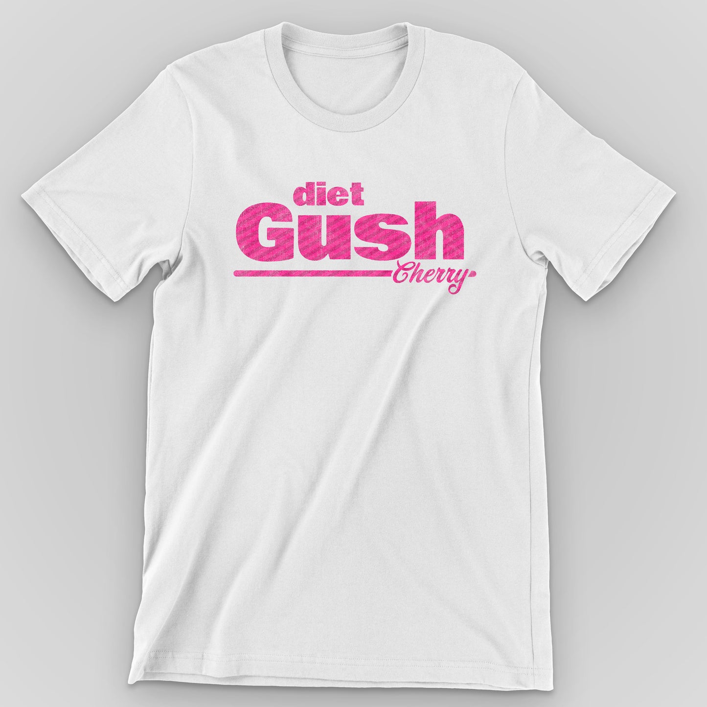 White Diet Gush Cherry Soda Graphic T-Shirt by Snaxtime