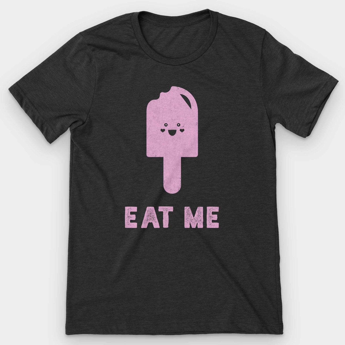 Black Heather Eat Me Graphic T-Shirt by Snaxtime