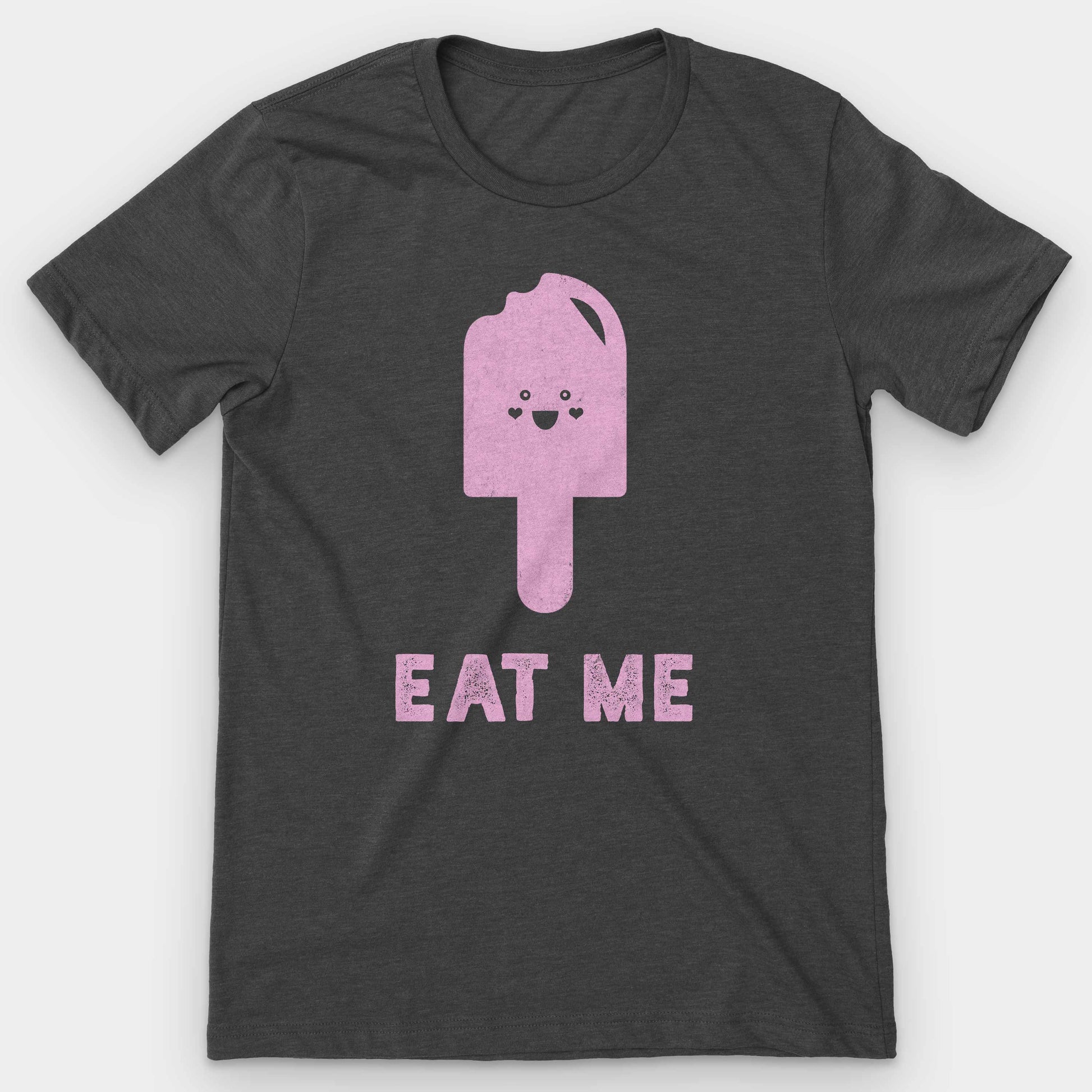 Dark Grey Heather Eat Me Graphic T-Shirt by Snaxtime
