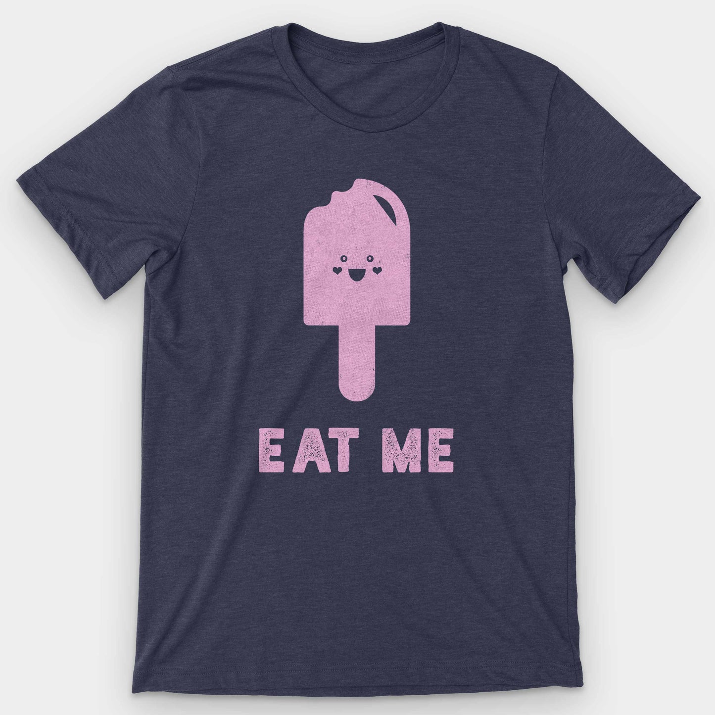 Heather Midnight Navy Eat Me Graphic T-Shirt by Snaxtime