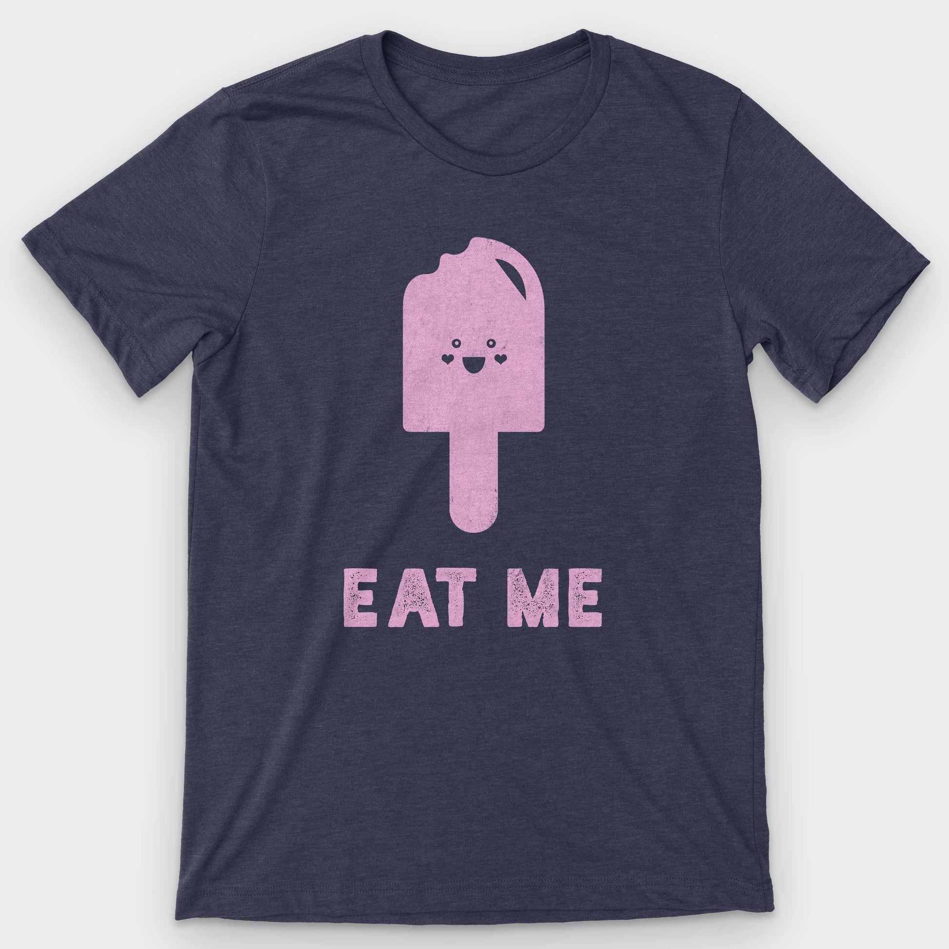 Heather Midnight Navy Eat Me Graphic T-Shirt by Snaxtime