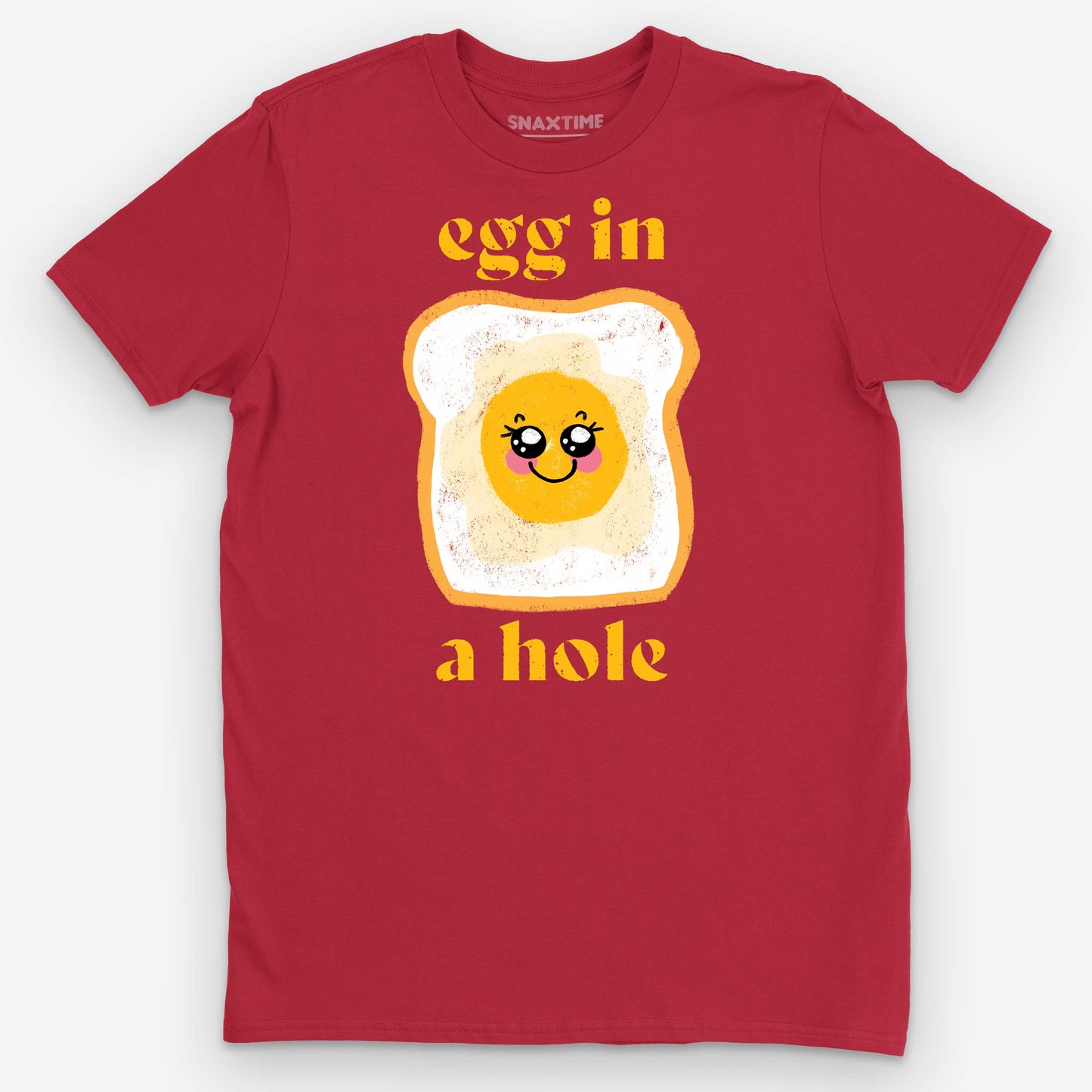 Red Egg in a Hole Graphic T-Shirt by Snaxtime