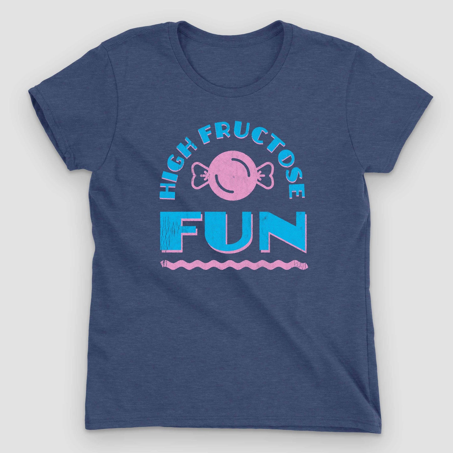 Heather Blue High Fructose Fun Women's Graphic T-Shirt by Snaxtime