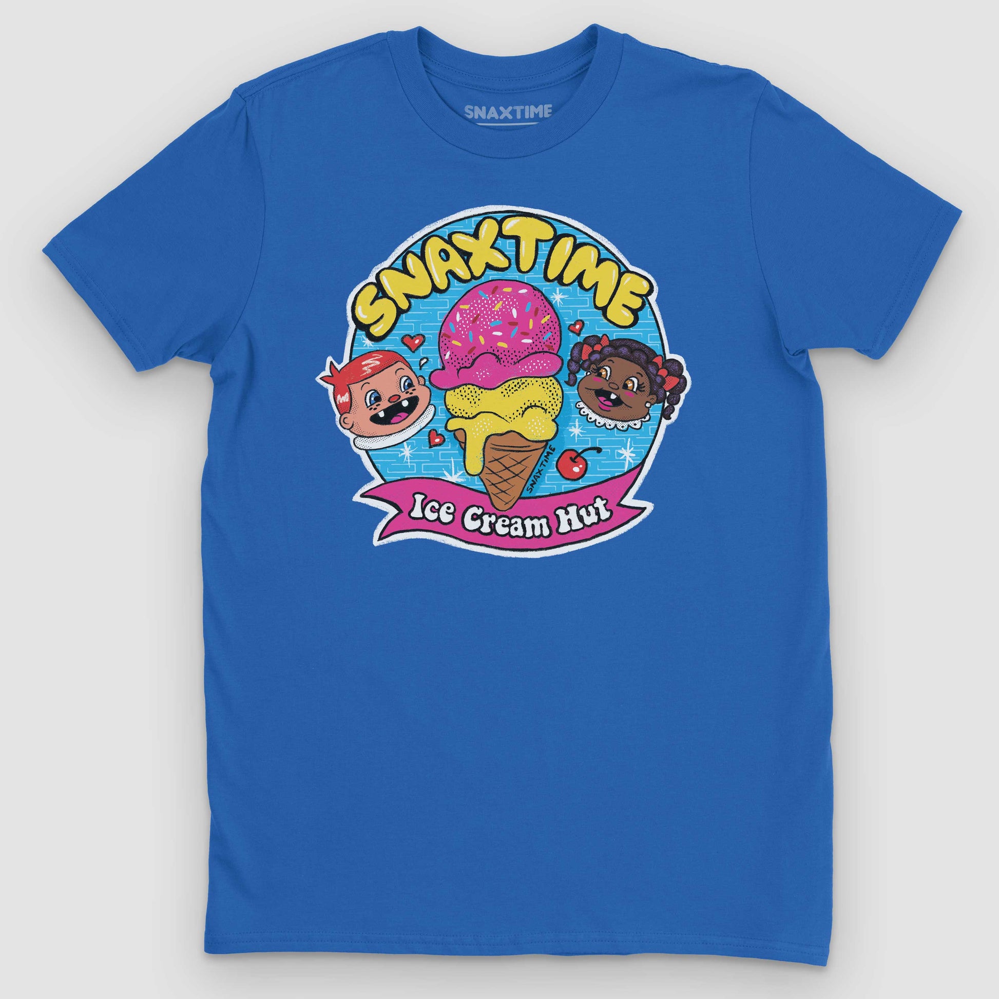 Royal Blue Snaxtime Ice Cream Hut Graphic T-Shirt by Snaxtime