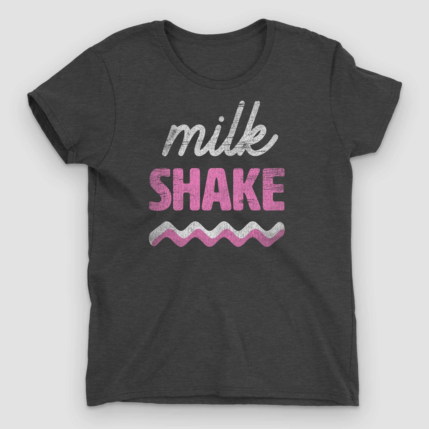 Heather Dark Grey Milkshake Women's Graphic T-shirt by Snaxtime