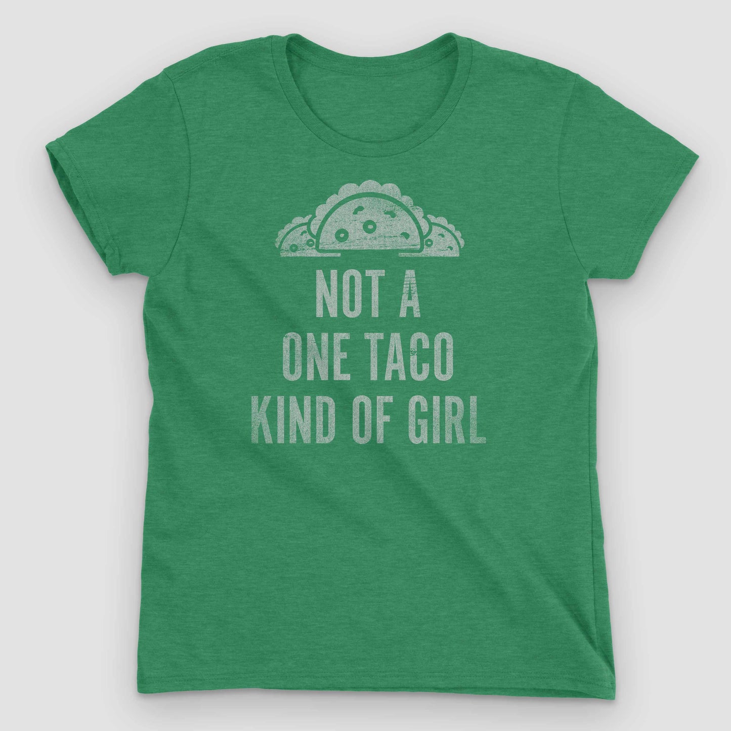Heather Dark Grey Not a One Taco Kind of Girl Women's Graphic T-Shirt by Snaxtime