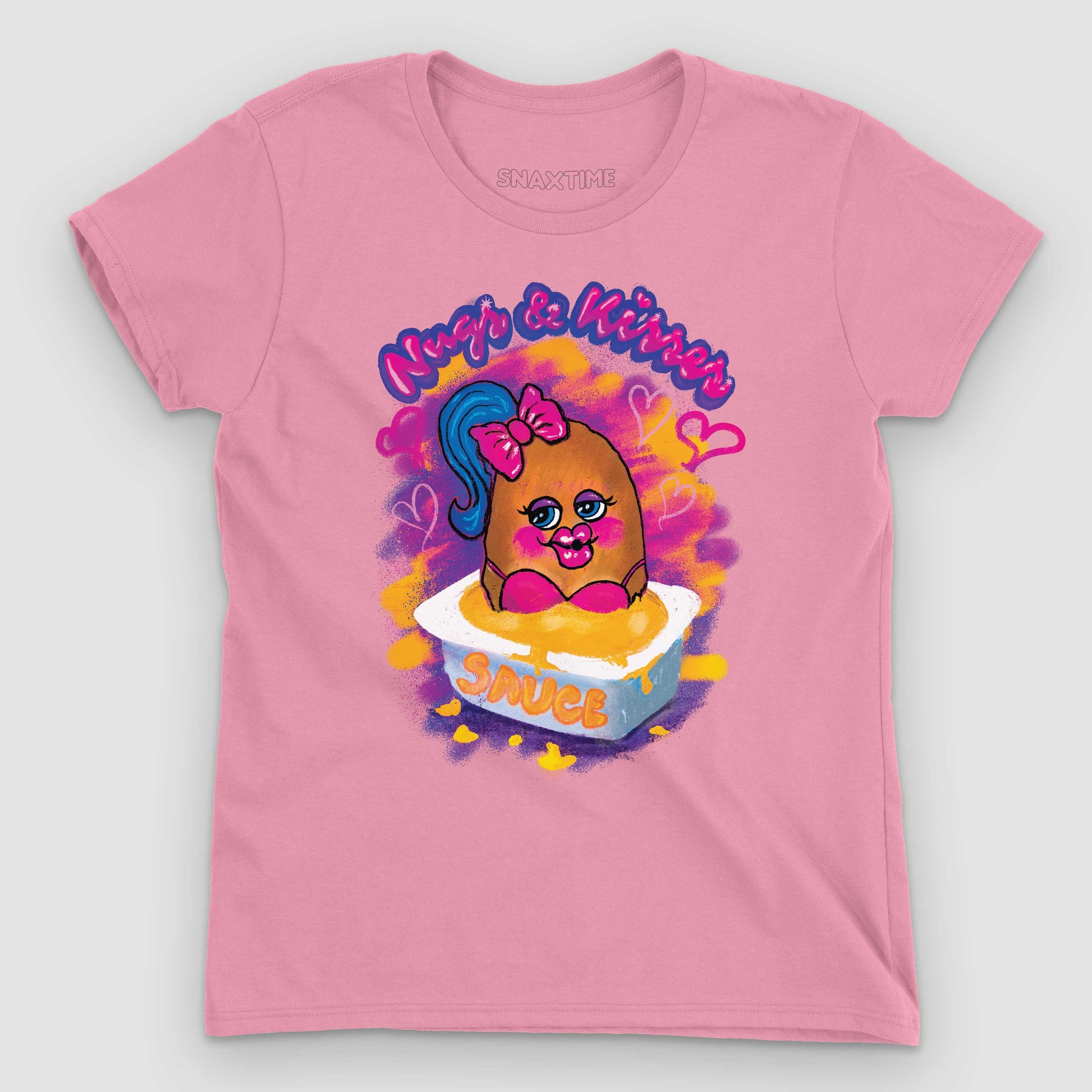 Charity Pink Nugs and Kisses Women's Graphic T-Shirt by Snaxtime