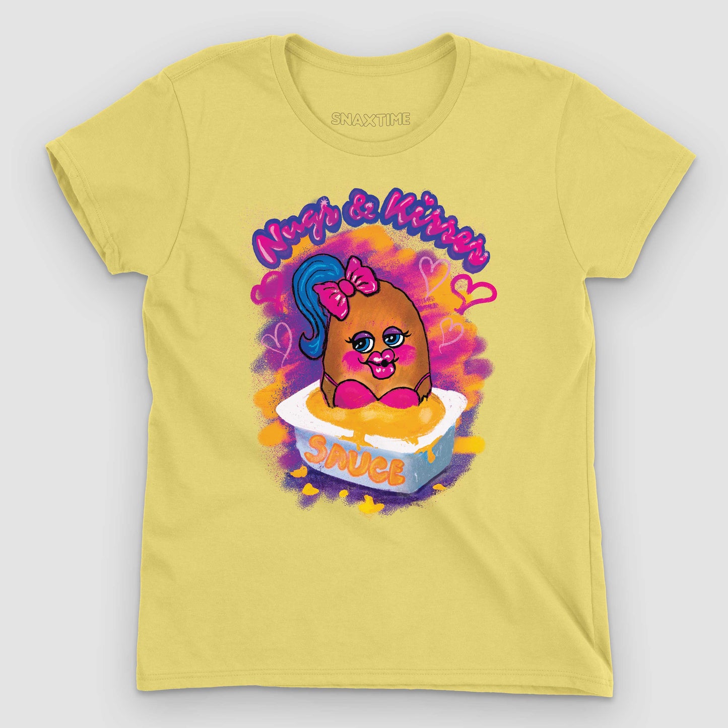 Spring Yellow Nugs and Kisses Women's Graphic T-Shirt by Snaxtime