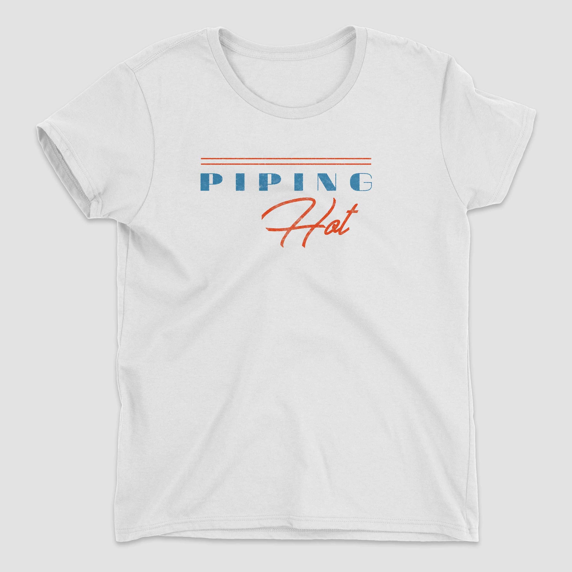 White Piping Hot Women's Graphic T-Shirt by Snaxtime