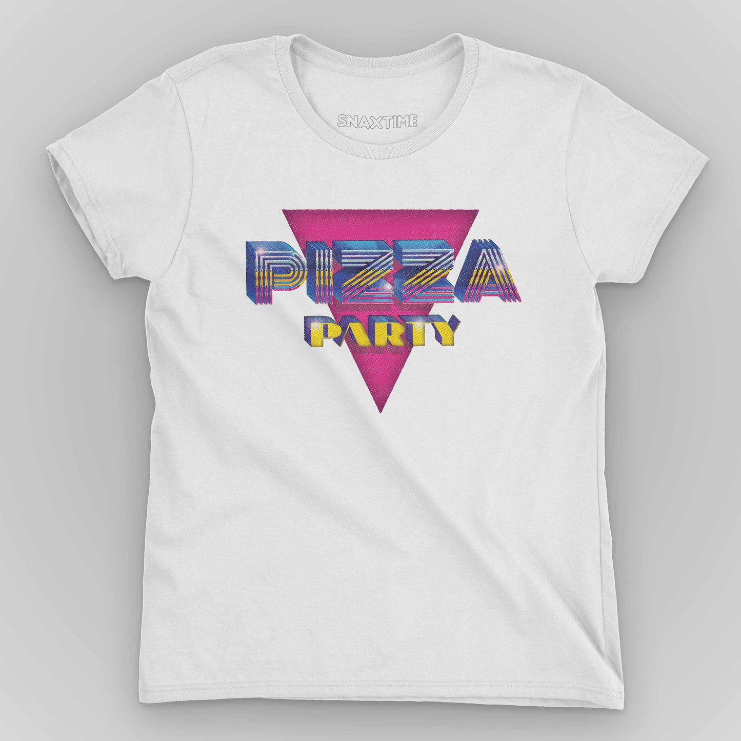 White Pizza Party Women's Graphic T-Shirt by Snaxtime