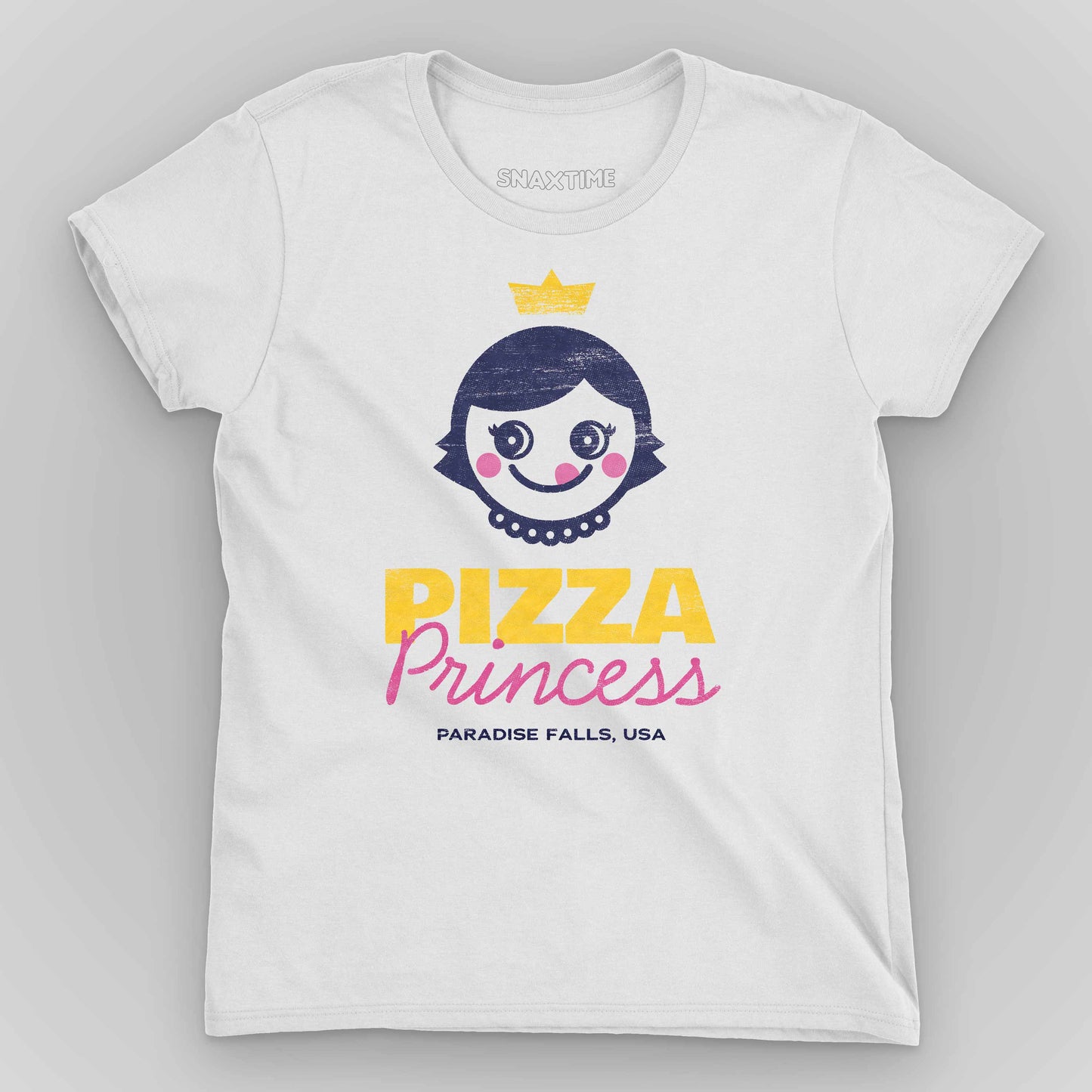 White Pizza Princess Women's Graphic T-Shirt by Snaxtime