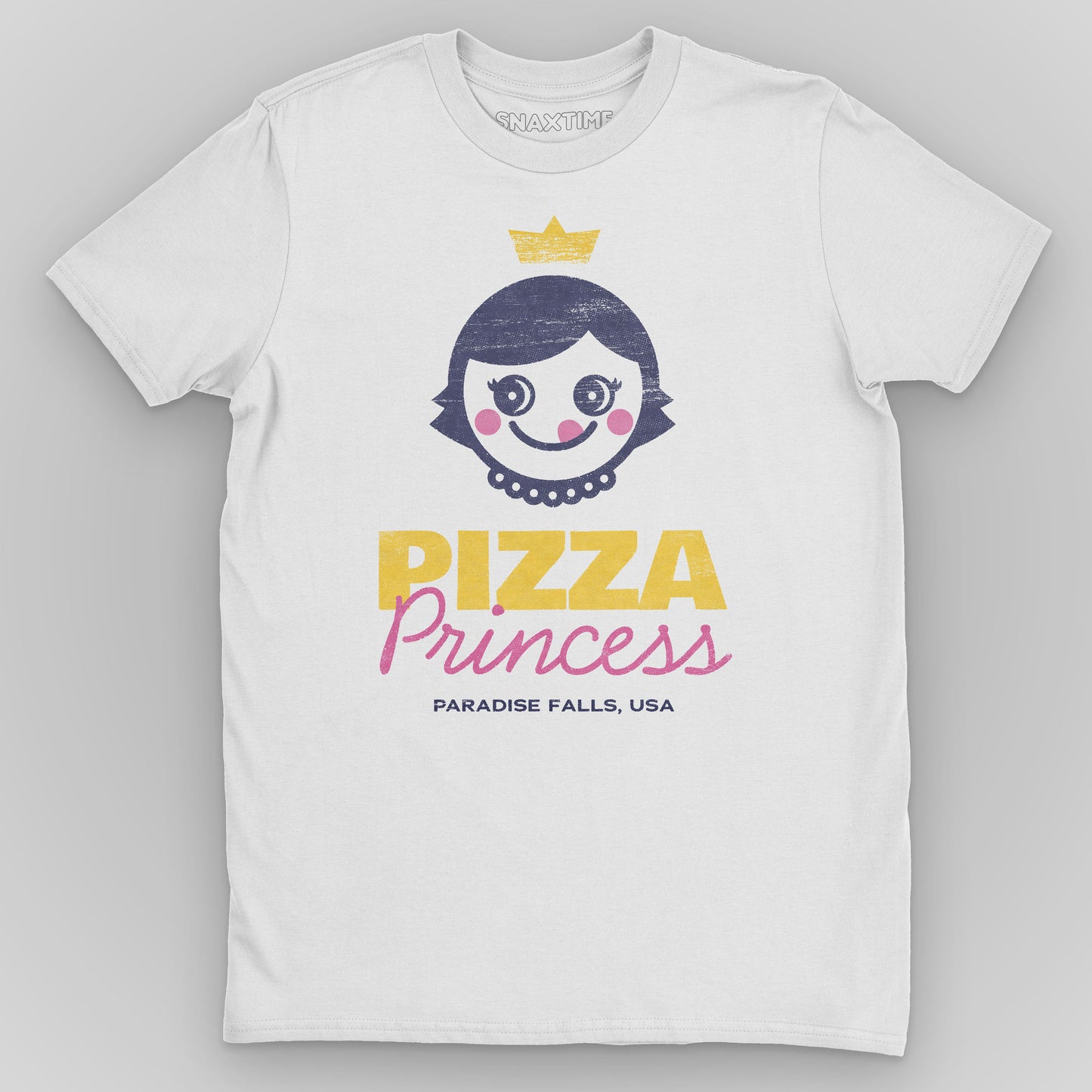 White Pizza Princess Graphic T-Shirt by Snaxtime