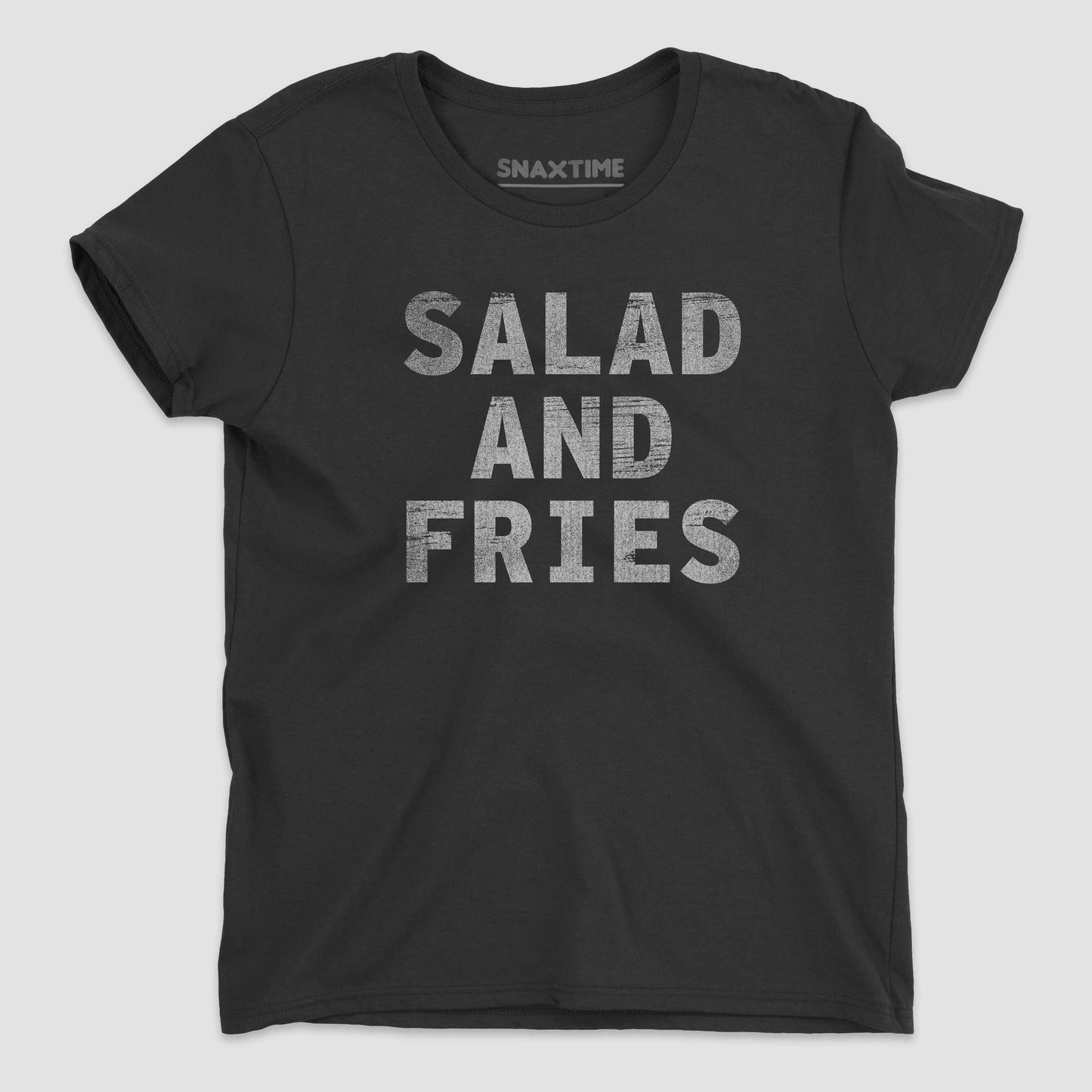 Black Salad and Fries Women's Graphic T-Shirt by Snaxtime