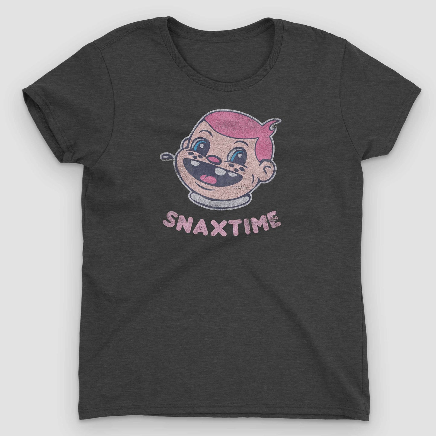 Heather Dark Grey Snaxtime Original Women's Graphic T-Shirt by Snaxtime