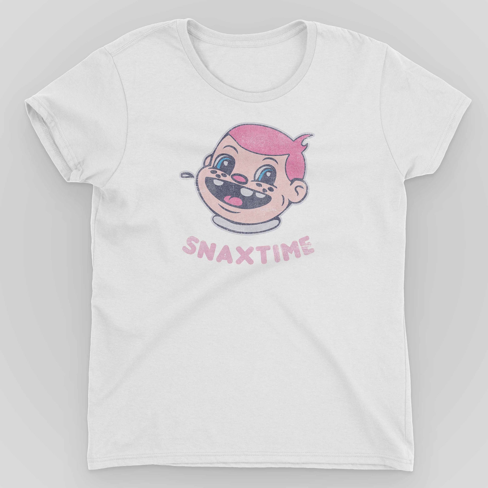 White Snaxtime Original Women's Graphic T-Shirt by Snaxtime