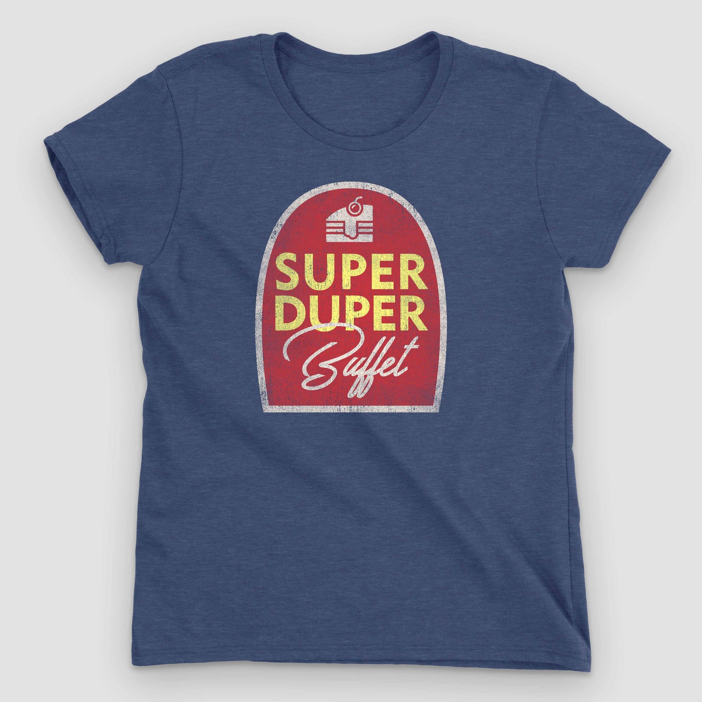 Heather Blue Super Duper Buffet Women's T-Shirt by Snaxtime