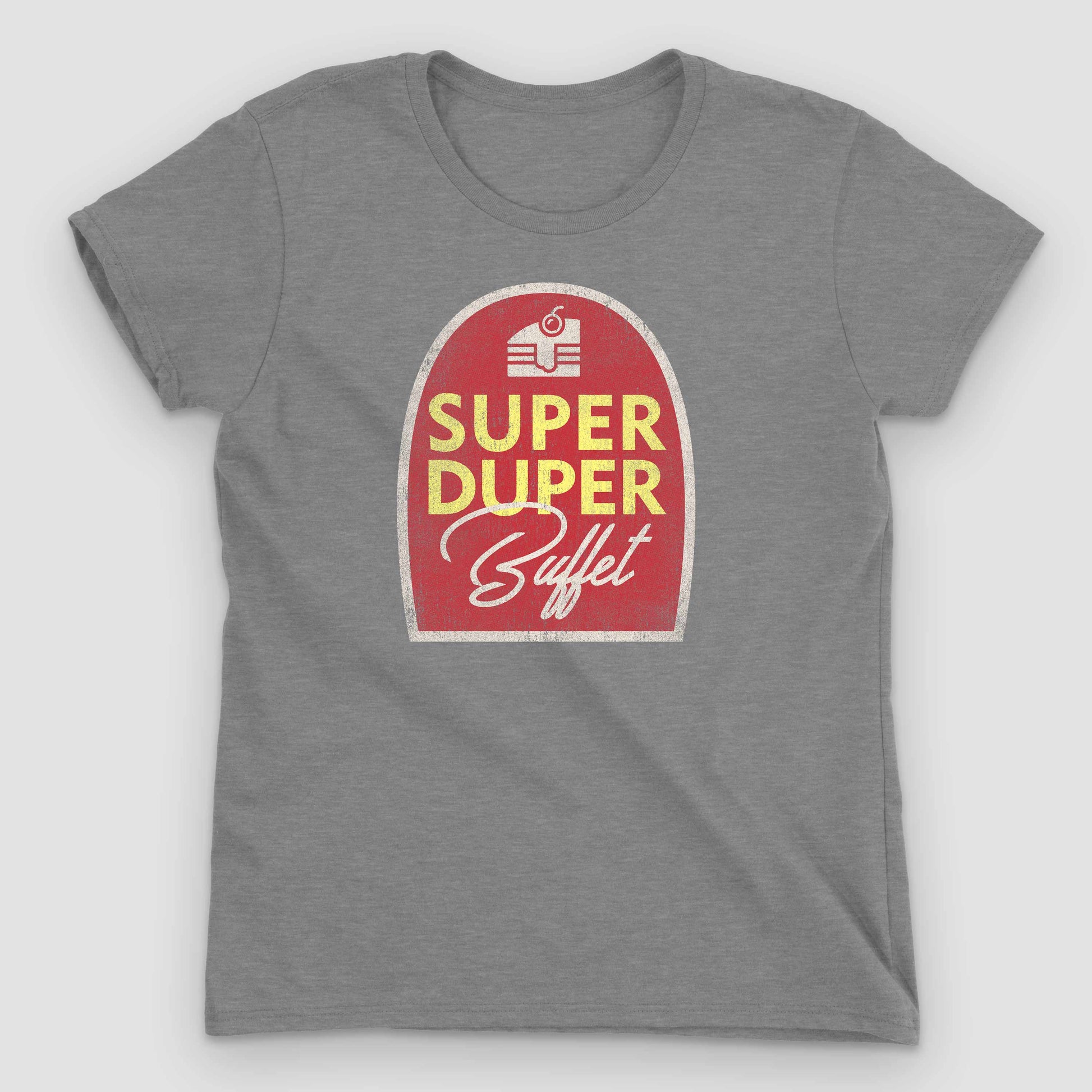 Heather Grey Super Duper Buffet Women's T-Shirt by Snaxtime