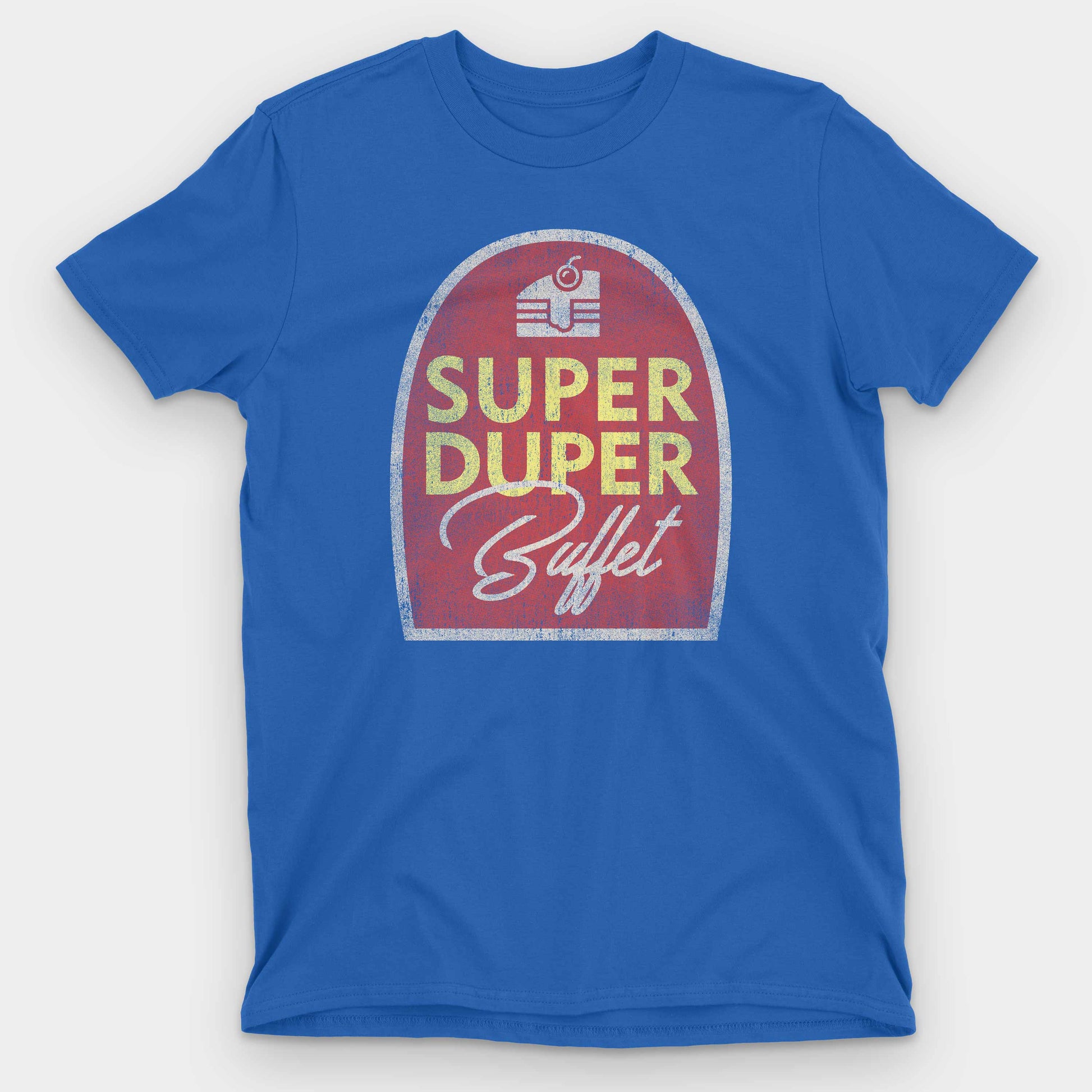 Royal Blue Super Duper Buffet Graphic T-Shirt by Snaxtime