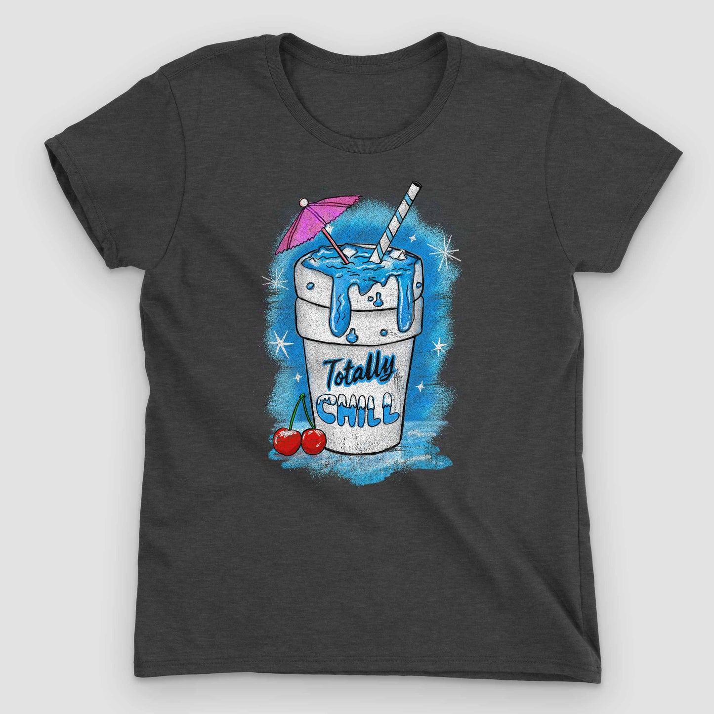 Heather Dark Grey Totally Chill Women's Graphic T-Shirt by Snaxtime