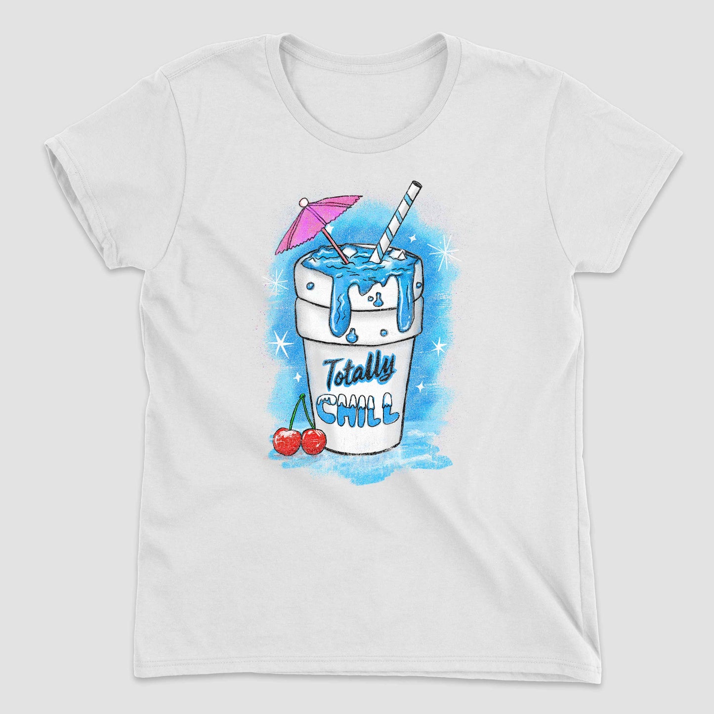 White Totally Chill Women's Graphic T-Shirt by Snaxtime