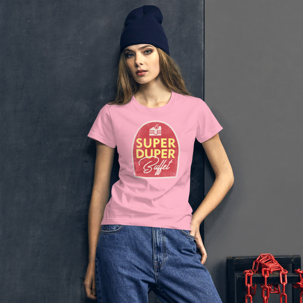 Red Super Duper Buffet Women's T-Shirt by Snaxtime