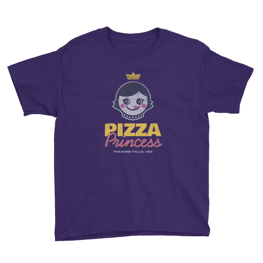 Purple Pizza Princess Youth Short Sleeve T-Shirt by Snaxtime