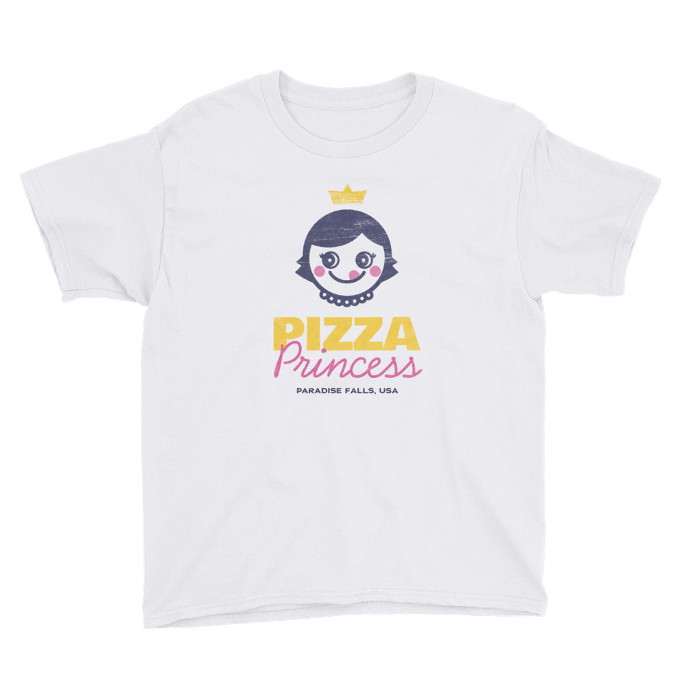 White Pizza Princess Youth Short Sleeve T-Shirt by Snaxtime
