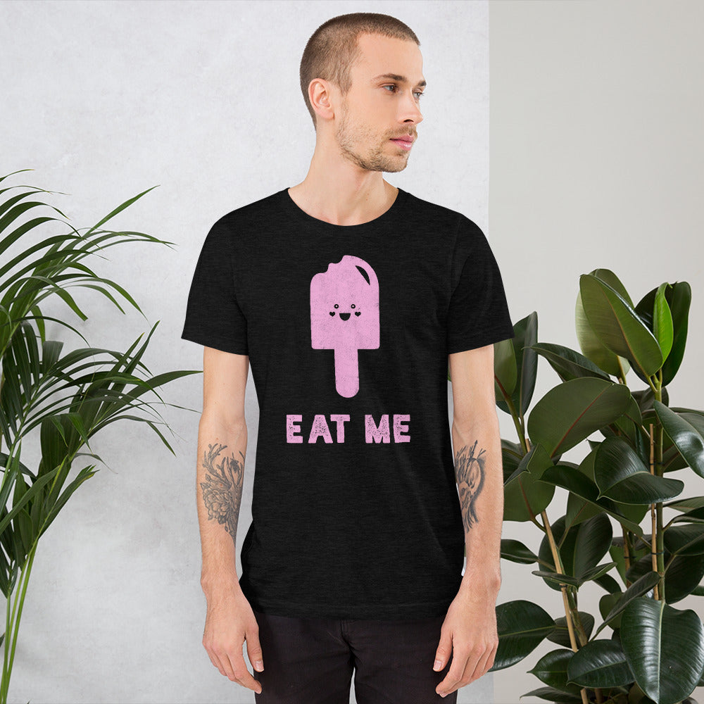 Heather Raspberry Eat Me Graphic T-Shirt by Snaxtime