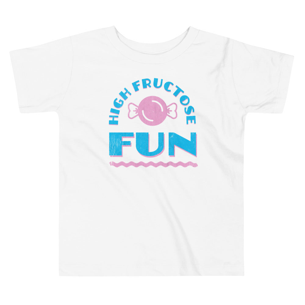 White High Fructose Fun Graphic Toddler T-Shirt by Snaxtime