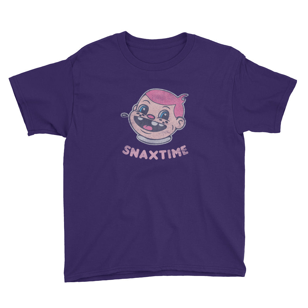 Purple Snaxtime Original Youth Short Sleeve T-Shirt by Snaxtime