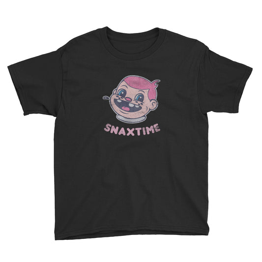 Black Snaxtime Original Youth Short Sleeve T-Shirt by Snaxtime