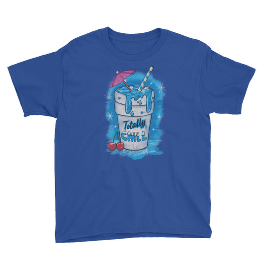 Royal Blue Totally Chill Youth Short Sleeve T-Shirt by Snaxtime