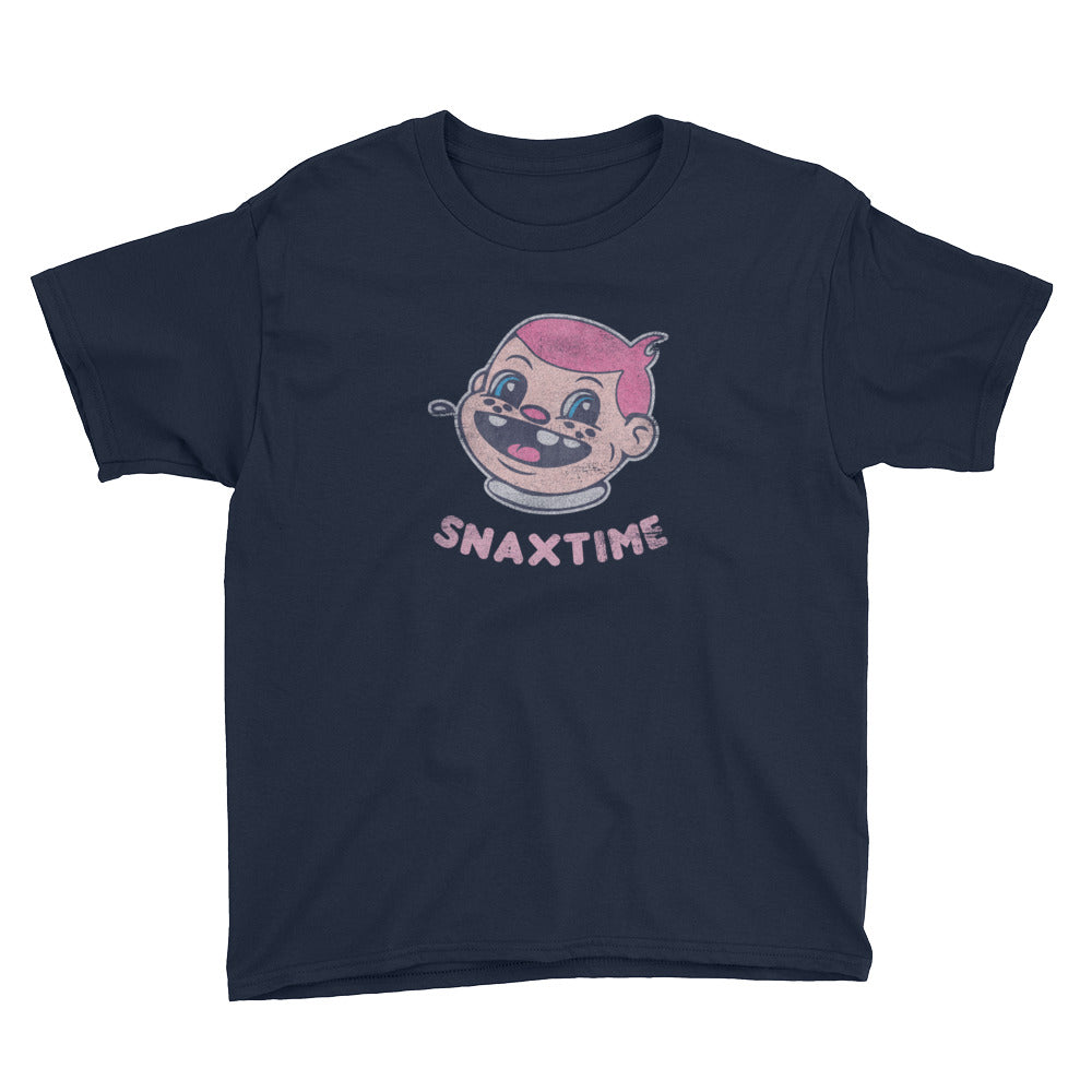 Navy Snaxtime Original Youth Short Sleeve T-Shirt by Snaxtime