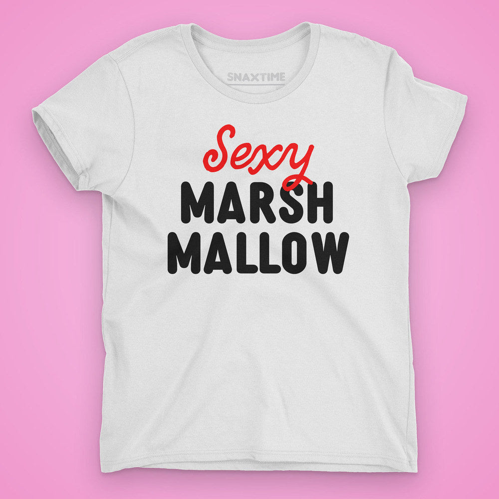 Sexy Marshmallow Halloween Costume Women's Graphic T-Shirt by Snaxtime